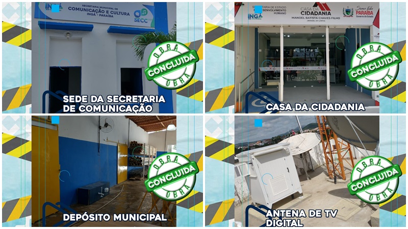 Prefeitura conclui obras: Casa da Cidadania, Secretaria de Comunicação, Depósito Municipal, instalação da antena